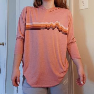Pink Patagonia light weigh hoodie
